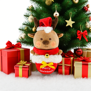 क्रिसमस कस्टम प्लग ध्वनि-उत्सर्जक गुड़िया पालतू जानवरों को निचोड़ते हुए शोर कुत्तों के खिलौनों को निचोड़ें - Product Image 4