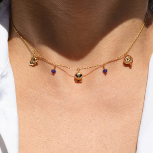 Collier personnalisé en argent sterling 925 avec pendentif Le cauchemar avant Noël, plaqué or 18 carats, bijoux fins pour femmes - Product Image 2