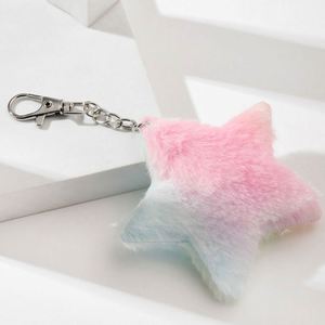 Fluffy Heart Shaped Fake Rabbit Fur Ear Pompom Keychain Bulk Puff Ball Mini Furry Keychain Pom Pom Fur Ball Keychains - Product Image 6