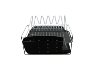 Étagère de rangement de cuisine moderne en fer, double couche, pour vaisselle et bols, étanche, réglable, durable, portable, de type sur pied