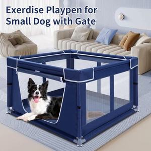 Küçük evcil hayvanlar için yavru oyun parkı kapalı, 42x42x25 inç, köpek kapısı ile hayvan kafesi, taşınabilir Oxford kumaş Pet egzersiz kalem - Product Image 2