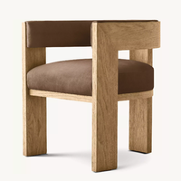 Chaises en bois de haute qualité pour la maison, meubles avec siège en cuir, fauteuil de salle à manger