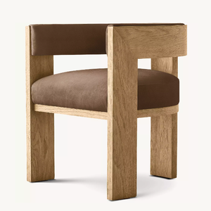 Poltrona <span class=keywords><strong>da</strong></span> <span class=keywords><strong>Pranzo</strong></span> di Alta Qualità con Seduta <span class=keywords><strong>in</strong></span> <span class=keywords><strong>Pelle</strong></span>, Mobile Sedia <span class=keywords><strong>in</strong></span> Legno per Casa - Product Image 2