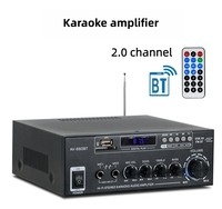 Amplificateur de puissance USB AV-660BT, 2 canaux stéréo, amplificateur audio HiFi, système de son pour cinéma maison