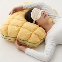 Coussin de cou en fibres synthétiques torsadées, housse 100% coton, anti-ronflement, mémoire de forme, 1000g