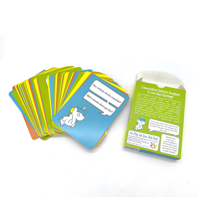 Professional Printing Play Fun Unique Quiz Game Card Games Set Customize Flash Card for Children