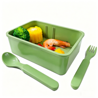 Boîtes à lunch scolaires modulaires personnalisables avec logo, compatibles micro-ondes et sans BPA, sans plastique, pour enfants, récipient alimentaire chauffable
