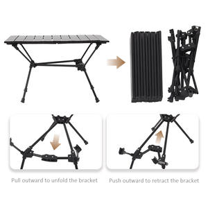 High Quality Outdoor <b>Portable</b> Roll Top Aluminum Ultralight Compact Small Folding Camping <b>Table</b> - Product Image 6