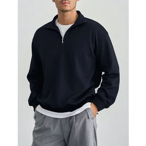<span class=keywords><strong>Sweat</strong></span>-shirt à fermeture éclair en molleton 100% coton pour <span class=keywords><strong>homme</strong></span>, nouvelle arrivée, personnalisé, uni, vêtements de sport pour <span class=keywords><strong>homme</strong></span>, <span class=keywords><strong>sweat</strong></span>-shirt à fermeture éclair quart - Product Image 3