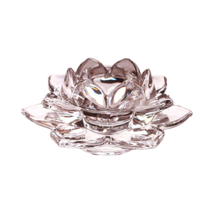 Craved Item Cheap Decorative Glass Flower With Handle Hole