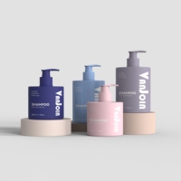 Flacon pompe en plastique cosmétique de 300 ml et 500 ml pour lotion corporelle, shampoing, savon liquide pour les mains, nettoyant pour le visage, gel douche, après-shampoing