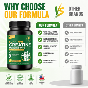 Integratore di Creatina Monoidrata, BCAA e HMB per lo Sviluppo Muscolare - Capsule |   Prodotto per <span class=keywords><strong>Dropshipping</strong></span> su Amazon - Product Image 5