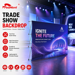 Soporte de Banner Pop-Up FEAMONT para Conferencias, Seminarios y Foros Empresariales con Superficie Antiarrugas y Soporte de Aluminio - Product Image 1