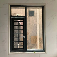 Ventana Abatible de Aleación de Aluminio con Recubrimiento en Polvo, Insonorizada, Impermeable, con Certificación Energy Star, Fácil Instalación para Baño