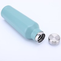 500ml Hexagonal en forme de diamant 304 Double couche en acier inoxydable isolé sous vide vin rouge bière sport bouteille d'eau 12-24 heures