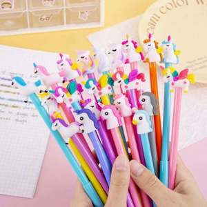 Bolígrafo de Gel para Estudiantes, Punta de Goma Suave, Tinta Negra Neutra, Ancho de Escritura de 0.5 mm, Artículos de Papelería Promocionales con Logotipo Personalizado, Premio - Product Image 1