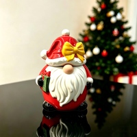 Pot à épices Gnome de Noël, finition brillante unique, décoration d'hiver, récipient à condiments fantaisie en porcelaine, accessoire de table à manger