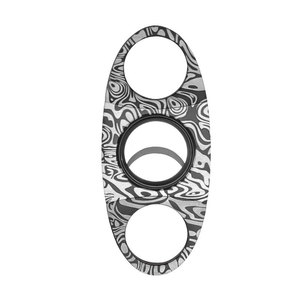 Cortador de Cigarros de Doble Cuchilla de Acero Inoxidable, Diseño Damasco de Lujo, Portátil, para Accesorios de Cigarros - Product Image 5
