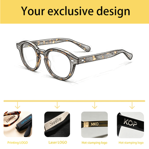 <span class=keywords><strong>Gafas</strong></span> Estilo <span class=keywords><strong>Johnny</strong></span> <span class=keywords><strong>Depp</strong></span> para Hombre <span class=keywords><strong>con</strong></span> Filtro de Luz Azul Montura de Acetato Lentes Transparentes de Marca de Diseñador para Ordenador Redondas Masculinas - Product Image 4
