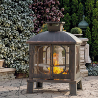 Portable Patio feu de joie fer poudre enduit brûleur chauffage Mini feu poêle à bois four Camping en plein air barbecue sans fumée