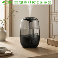 RUNAL 2L Humidificateur d'air ultrasonique à brume froide, blanc, à commande mécanique, de table, petit, avec certifications CE, KC, RoHS, pour la pièce