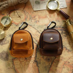 Genuine Leather Promotional Coin Purse & <b>Small</b> Hanging Storage Bag with Zipper Embossed Design-Welcome Gifts Key Pouch - Product Image 4