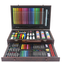 Bview Art 130pcs Accessoires Bois Cas Art Peinture Dessin Ensembles Pour Enfants Cadeau