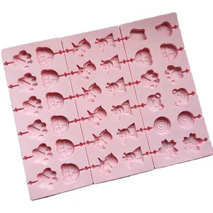 Leuke Cartoon Chocolate Candy Mold Lade Animal Paw Print Bloem Dinosaurus Siliconen Lolly Mallen