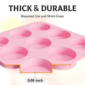 MUYULINS Factory 9-Cavity Cylindrical Maker LFGB Platinum Non-Stick BPA-Free <b>Silicone</b> Soap Mold - Product Image 2