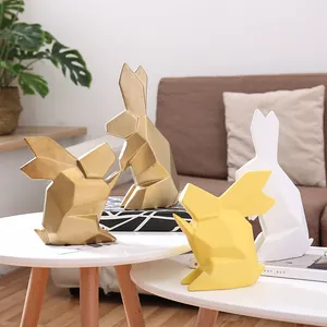 2023 Hot Style Modern Nordic Keramik Geometric Rabbit Home Tisch kunst Dekoration im Wohnzimmer Schlafzimmer für Geschenke