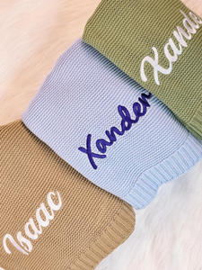 <span class=keywords><strong>Dropshipping</strong></span> PODコットン刺繍ニットソファ寝具リビングルーム冬用ソフトモダンなソリッドブランケット - Product Image 4