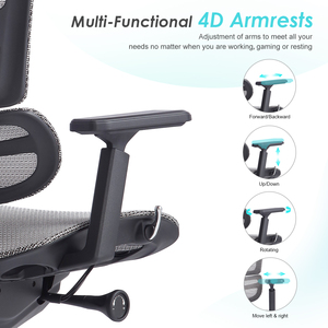 Silla ejecutiva de gama alta con respaldo dividido, sillas de oficina ergonómicas giratorias de malla de nailon <span class=keywords><strong>Wintex</strong></span> de alta resistencia, sillas de lujo - Product Image 4