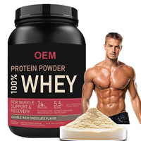 Poudre de protéines pour adultes OEM pour la prise de poids et la croissance musculaire, compléments de whey grande capacité avec emballage personnalisé