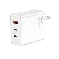Pengisi Daya Cepat USB-C PD 160W 3 Port USB+2 Tipe C Pengisi Daya Dinding Cepat QC 3.0 Adaptor Daya Ponsel