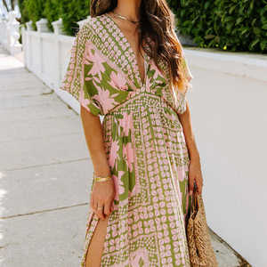 Robes longues <span class=keywords><strong>en</strong></span> mousseline de soie musulmanes à manches longues pour femmes, imprimées de fleurs de <span class=keywords><strong>cerisier</strong></span>, style islamique arabe, saoudien, abaya - Product Image 4