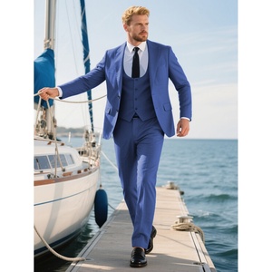 Costume chic pour homme 3 pièces, coupe ajustée, design élégant, parfait pour les galas et les conférences, costumes pour homme de haute qualité - Product Image 2