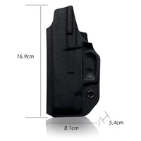 Holster de Chasse Tactique 9 mm en Matériau Kydex IWB à Tirage Rapide pour Gilet, Application Sécuritaire en Extérieur