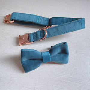 أعلى البائع الفاخرة لينة مريحة مخملية والمقود من مستلزمات الحيوانات الأليفة الجرو قلادة شعار مخصص - Product Image 4