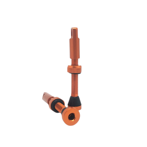 Válvula Presta de bicicleta sin cámara de 50mm de alta calidad, accesorio de aleación de aluminio naranja para bicicletas - Product Image 5