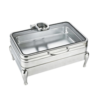 Chauffe-plat commercial de luxe de haute qualité en acier inoxydable chauffe-plats Buffet poêle