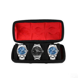 Beliebte 3-Fach Uhren-Aufbewahrungsbox mit Hartschale, Armband-Aufbewahrungstasche, Tragbare Reise-Smartwatch-Tasche mit Mehreren Kartenfächern - Product Image 4