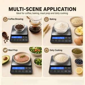 Private Label Blue Backlit LCD Tare PCS Unit stainless steel <b>kitchen</b> weigh scale <b>timer</b> food scale Kuechenwaage bascula cocina - Product Image 4