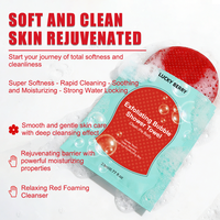 Gant exfoliant doux pour le corps à bulles, éponge de douche exfoliante, gant de toilette exfoliant pour le corps, mousse riche et dense