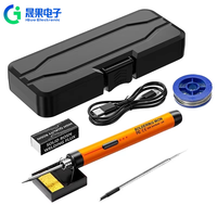 Kit de fer à souder rechargeable JCD 5V, puissance de sortie 60W, température réglable, électronique DIY, USB-C200, pointe biseautée, poignée crayon