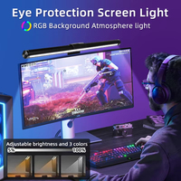 Écran LED RVB Moniteur de jeu avec télécommande Abat-jour noir moderne Alimentation USB Mode de contrôle tactile Barre lumineuse RVB