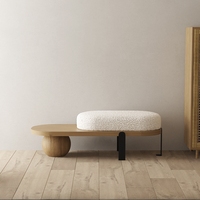 Banc moderne pour changer de chaussures, canapé pour séjour, meuble d'entrée, mobilier de loisirs, repose-pieds, utilisation en entrepôt