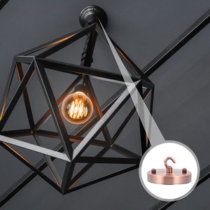 Canopée led Vintage en Bronze rouge, avec <span class=keywords><strong>crochet</strong></span> en fer, <span class=keywords><strong>luminaire</strong></span> décoratif d'intérieur, idéal pour un lustre ou comme accessoire - Product Image 4