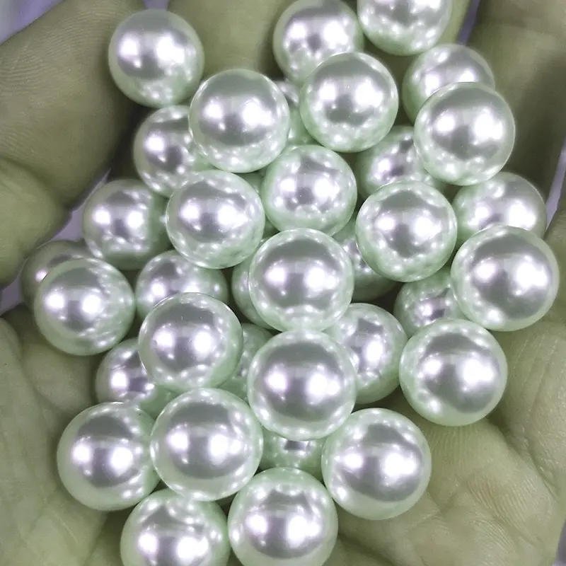ABS pearl high brightness straight hole half empty iron wire beaded accessories material imitation pearl