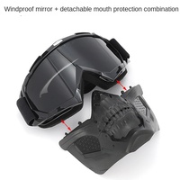 Masque de moto tout-terrain Skeleton avec lunettes de protection tactiques CS et fonction de protection des yeux
