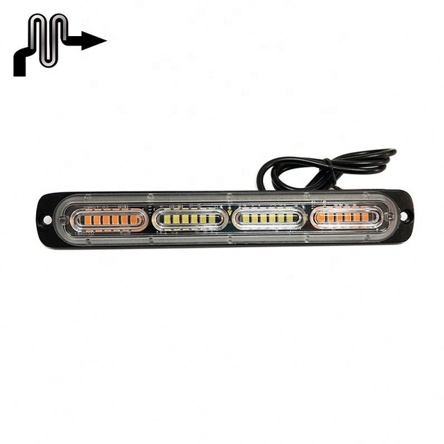 Led Strobe Light Green White Orange Led Truck Light, 12-24v Emergency Warning Light, 24 Leds Strobe Flashing Lights